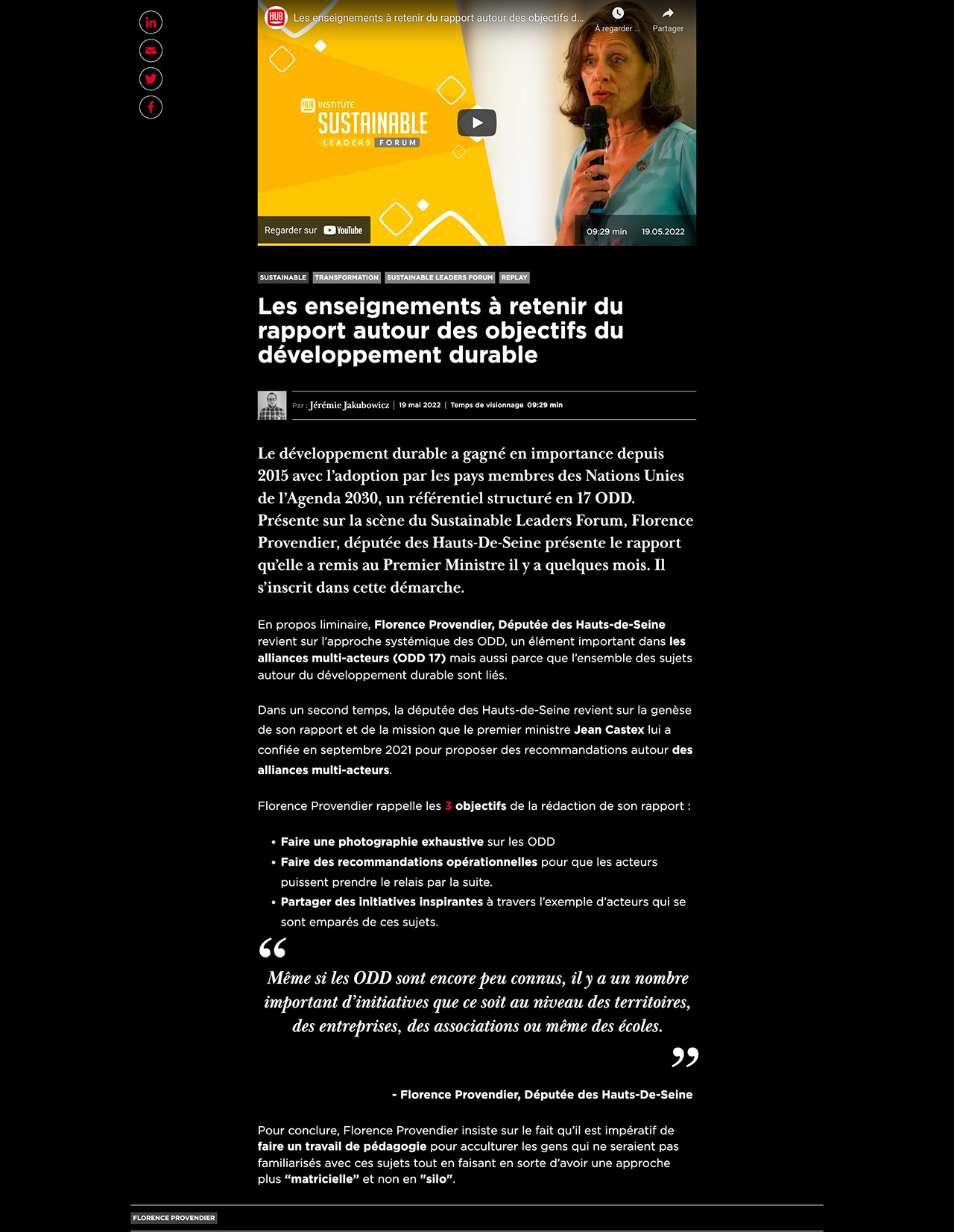 Article - Les enseignements à retenir du rapport autour des objectifs du dévelo_ - hubinstitute