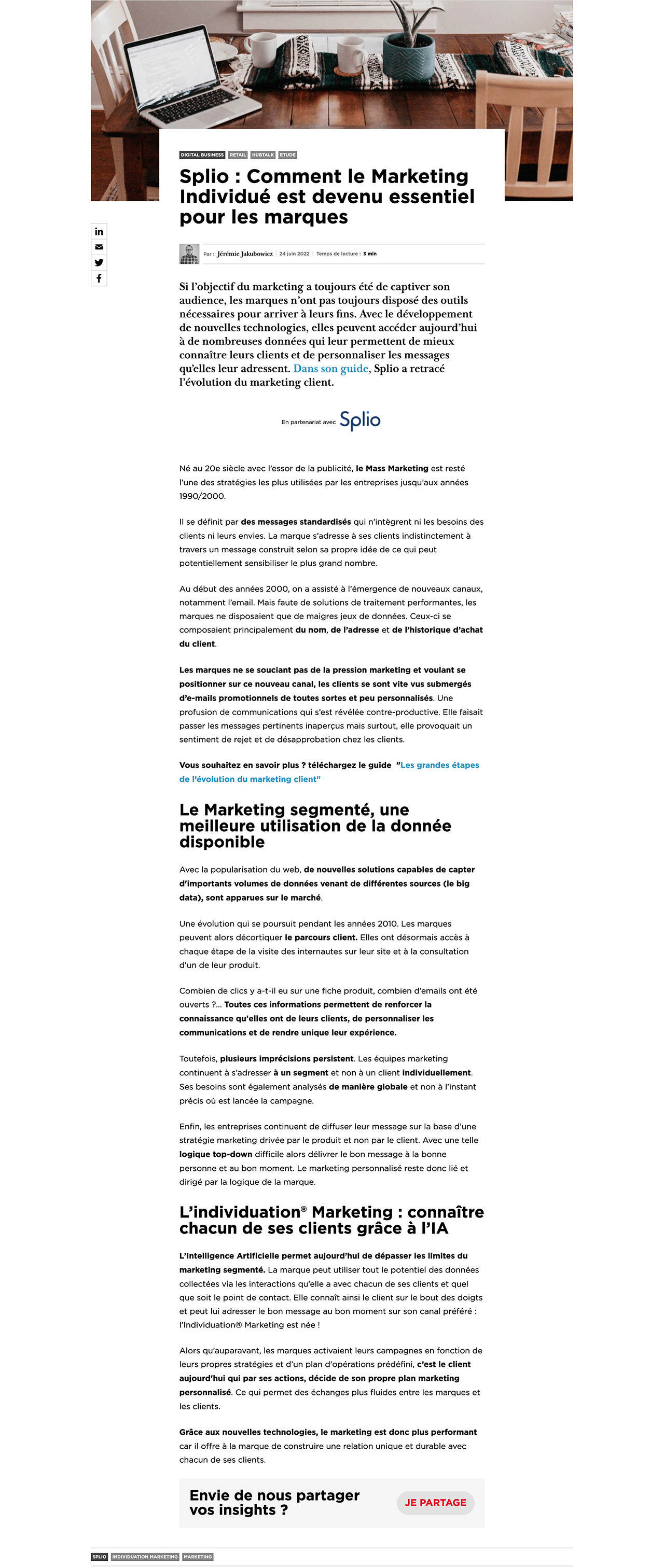 Article - Splio _ Comment le Marketing Individué est devenu essentiel pour les _ - hubinstitute
