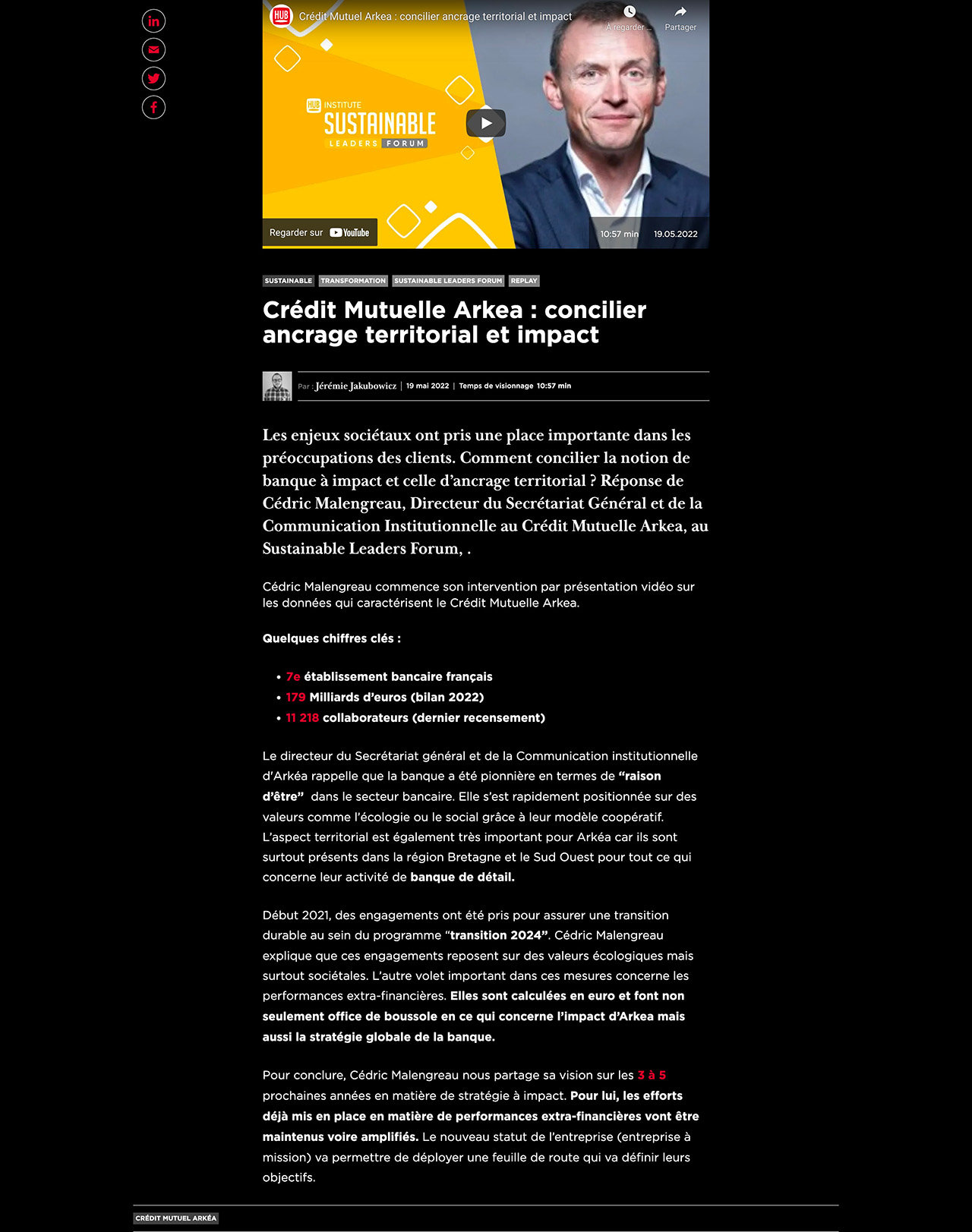 Article - Crédit Mutuelle Arkea _ concilier ancrage territorial et impact - HUB_ - hubinstitute