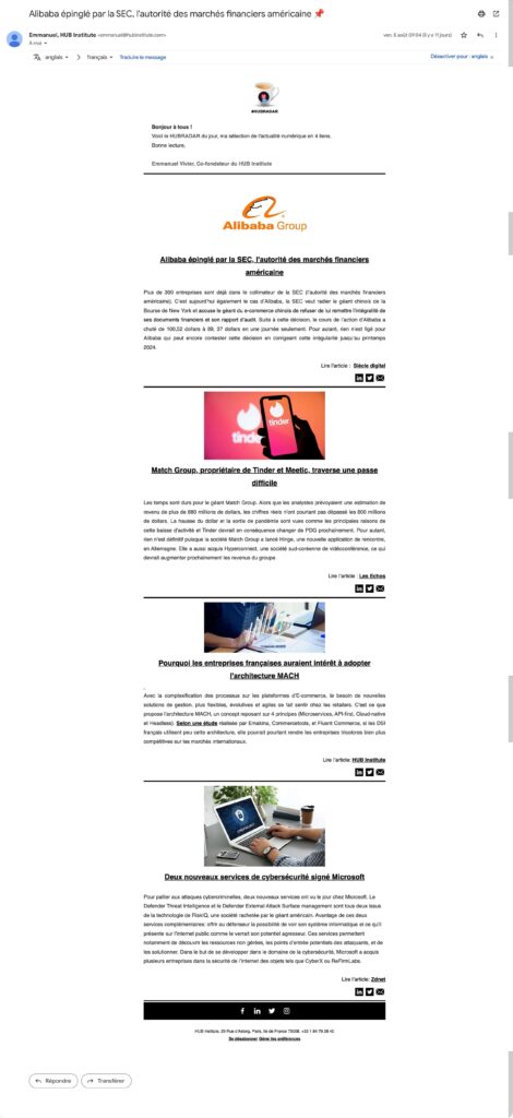 HUBRADAR - Alibaba épinglé par la SEC, l'autorité des marchés financiers américa_ - mail.google.com